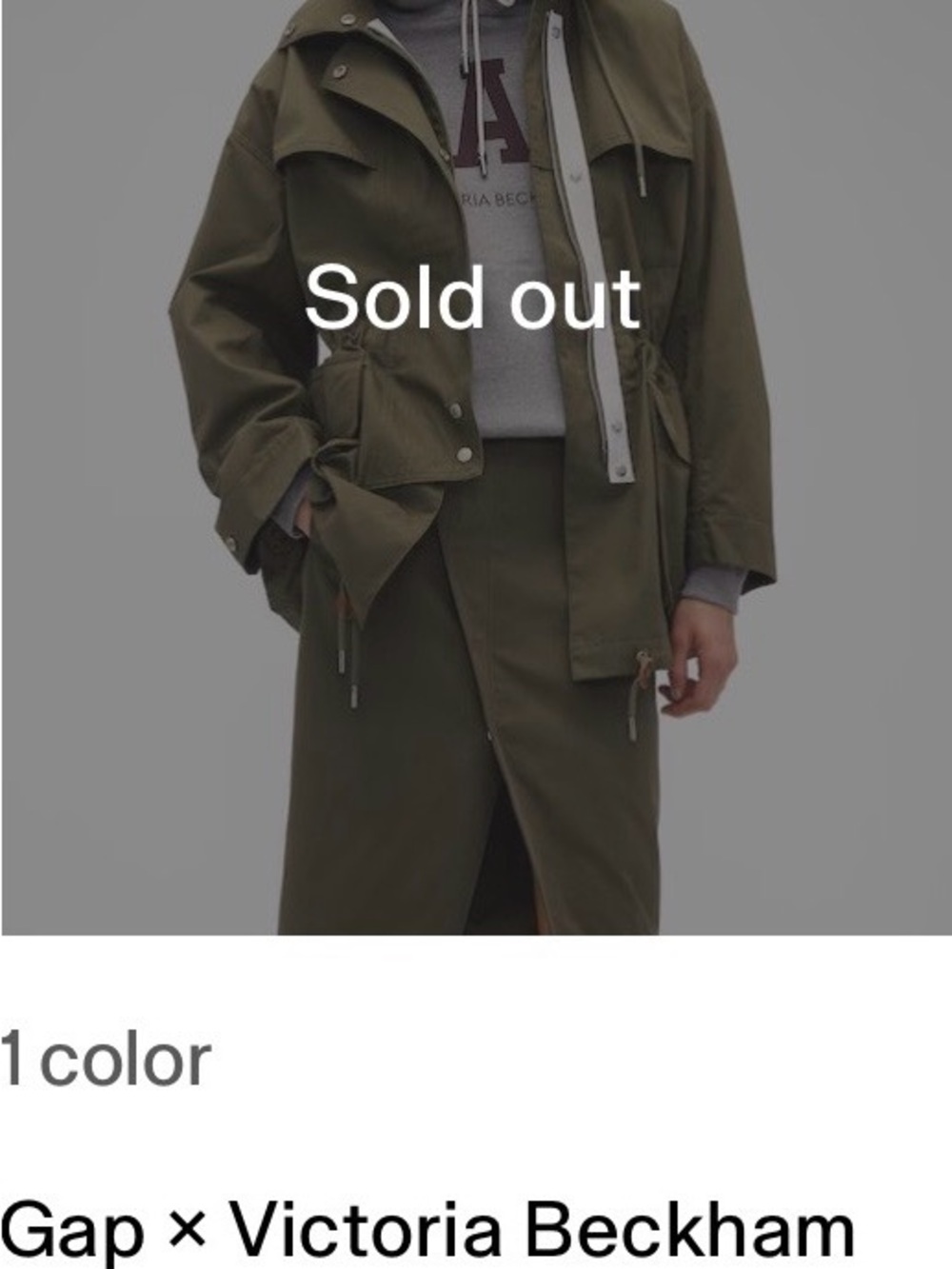 Victoria Beckham Olive Utility Field Jacket